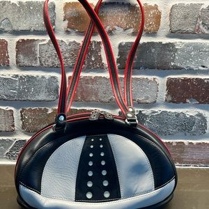 AlaLuna leather football purse